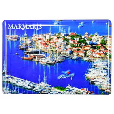 Toptan Marmaris Temalı Myros Dikdörtgen Magnet 80x55 mm - 7