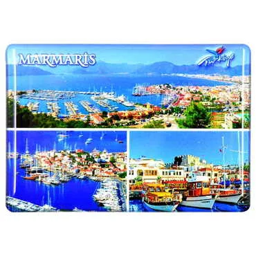 Toptan Marmaris Temalı Myros Dikdörtgen Magnet 80x55 mm - 8