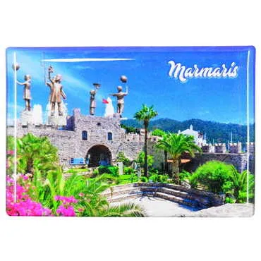 Toptan Marmaris Temalı Myros Dikdörtgen Magnet 80x55 mm - 11