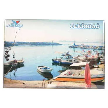 Tekirdag Themed Epoxy Dome Rectangle Souvenir Fridge Magnet 80x55 cm - 4