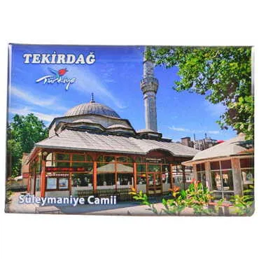 Tekirdag Themed Epoxy Dome Rectangle Souvenir Fridge Magnet 80x55 cm - 10
