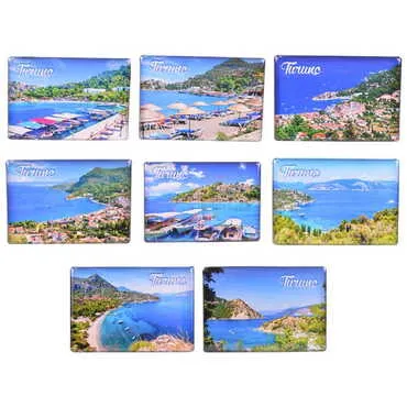 Turunc Themed Epoxy Dome Rectangle Souvenir Fridge Magnet 80x55 cm - 3