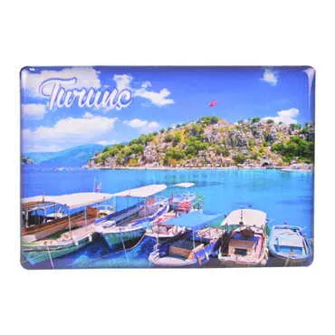 Turunc Themed Epoxy Dome Rectangle Souvenir Fridge Magnet 80x55 cm - 7