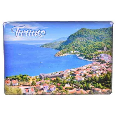 Turunc Themed Epoxy Dome Rectangle Souvenir Fridge Magnet 80x55 cm - 8