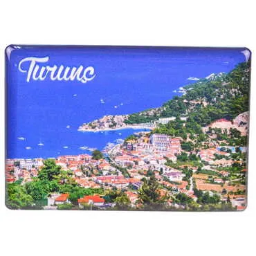 Turunc Themed Epoxy Dome Rectangle Souvenir Fridge Magnet 80x55 cm - 9