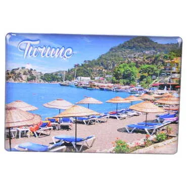 Turunc Themed Epoxy Dome Rectangle Souvenir Fridge Magnet 80x55 cm - 10