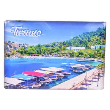 Turunc Themed Epoxy Dome Rectangle Souvenir Fridge Magnet 80x55 cm - 11