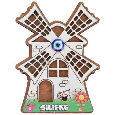 Silifke Themed Wooden Colored 3D Fridge Magnet - 12