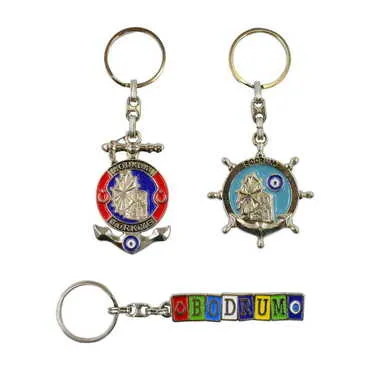 Bodrum Themed Metal Customised Enamel Keychain - 2