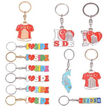 Side Themed Metal Customised Enamel Keychain - 2