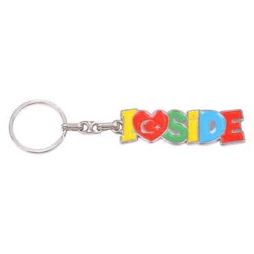 Side Themed Metal Customised Enamel Keychain - 8