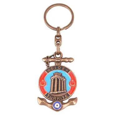 Side Themed Metal Customised Enamel Keychain - 17
