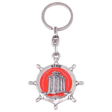 Side Themed Metal Customised Enamel Keychain - 21