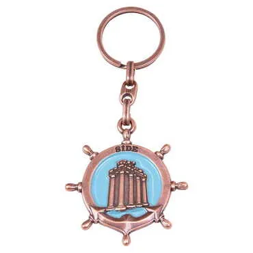 Side Themed Metal Customised Enamel Keychain - 23