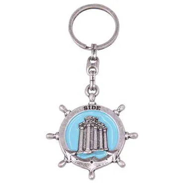 Side Themed Metal Customised Enamel Keychain - 24