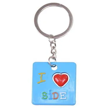 Side Themed Metal Customised Enamel Keychain - 26