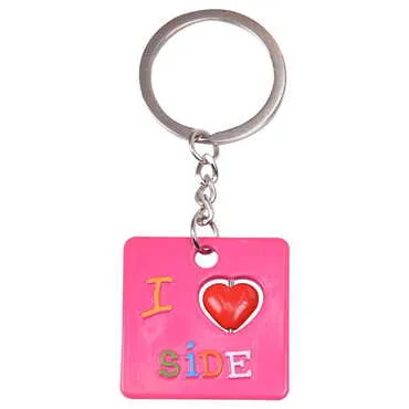 Side Themed Metal Customised Enamel Keychain - 27