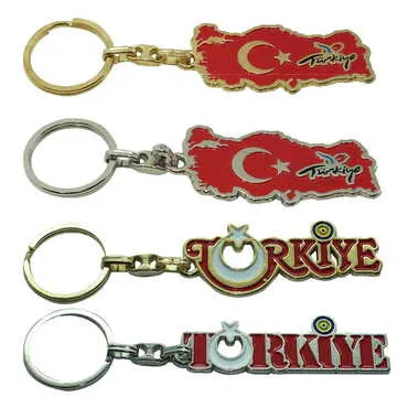 Toptan Türkiye Temalı Metal Kabartma Anahtarlik - 2