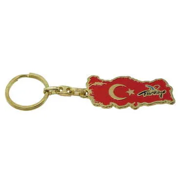 Toptan Türkiye Temalı Metal Kabartma Anahtarlik - 6