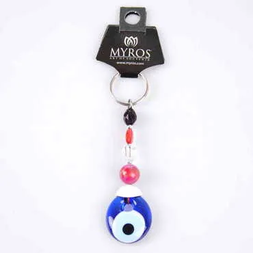 Evil Eye Glass Keyring - 6
