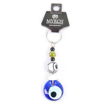 Evil Eye Glass Keyring - 7