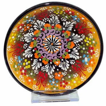Turkish Ceramic Relief Bowl 13 cm - 14