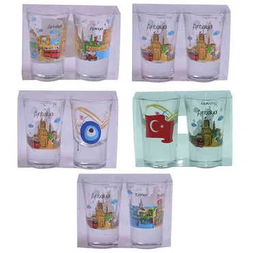 Toptan Antalya Temalı İkili Shot Bardak - 2