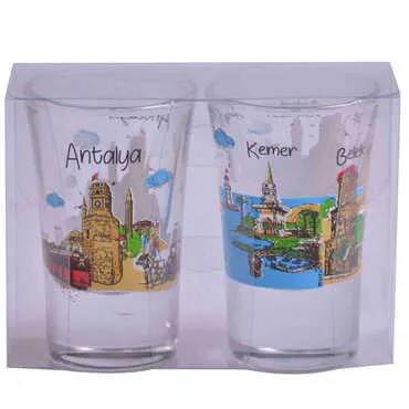 Toptan Antalya Temalı İkili Shot Bardak - 5