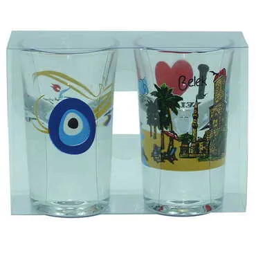 Belek Themed Shot Glass Set of 2 Pcs - 4