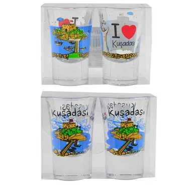 Toptan Kuşadası Temalı İkili Shot Bardak - 4