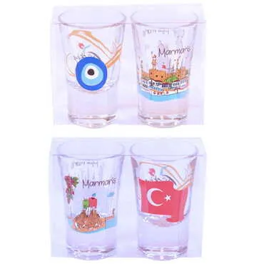 Toptan Marmaris Temalı İkili Shot Bardak - 11