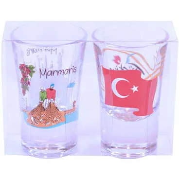 Toptan Marmaris Temalı İkili Shot Bardak - 12