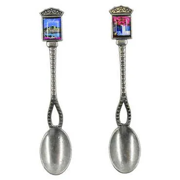 Bodrum Themed Decorative Metal Spoon - 3