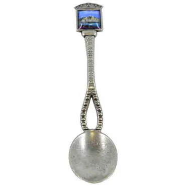 Bodrum Themed Decorative Metal Spoon - 4