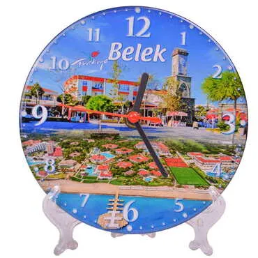 Belek Themed Epoxy Wall Clock Home Decoration 17 Cm - 4