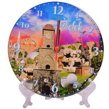 Belek Themed Epoxy Wall Clock Home Decoration 17 Cm - 7