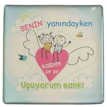 Toptan Sevgiliye Özel Myros Kare Magnet 65x65 mm - 23