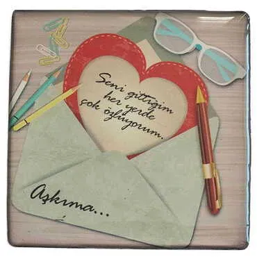Toptan Sevgiliye Özel Myros Kare Magnet 65x65 mm - 25