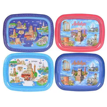Antalya Region Themed Customised Printed Tin Serving Tray 305x235 mm - 5