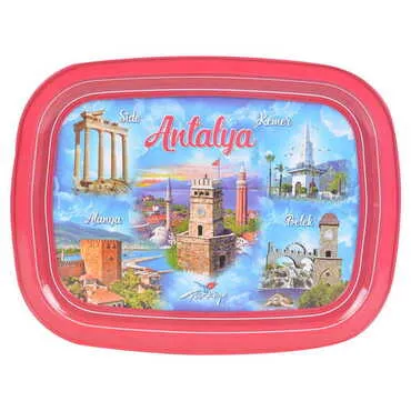 Antalya Region Themed Customised Printed Tin Serving Tray 305x235 mm - 7