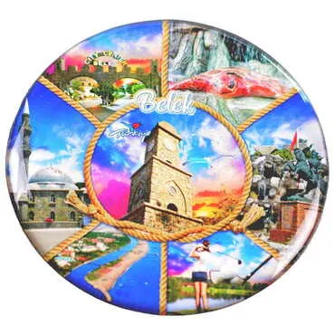 Toptan Belek Temalı Myros Yuvarlak Magnet 67 mm - 5