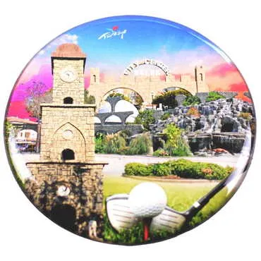 Toptan Belek Temalı Myros Yuvarlak Magnet 67 mm - 12
