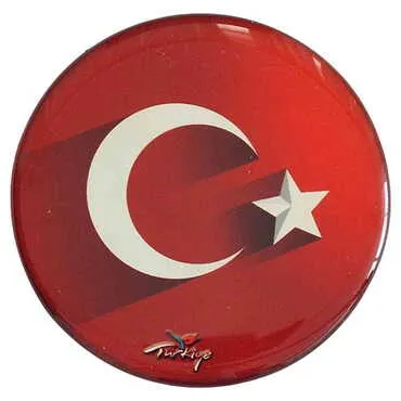 Turkey Themed Epoxy Dome Round Souvenir Fridge Magnet 67 mm - 4