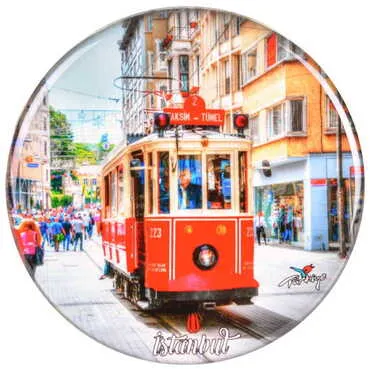Toptan İstanbul Temalı Myros Yuvarlak Magnet 67 mm - 16