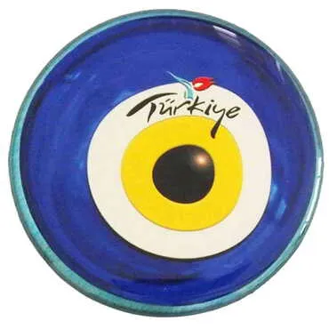 Evil Eye Themed Epoxy Dome Round Souvenir Fridge Magnet 67 mm - 5