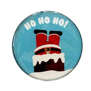 Christmas Themed Epoxy Dome Round Souvenir Fridge Magnet 67 mm - 4