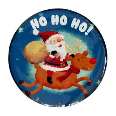 Christmas Themed Epoxy Dome Round Souvenir Fridge Magnet 67 mm - 7