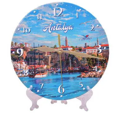 Toptan Antalya Temalı Seramik Saat 20 cm - 3