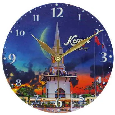 Kemer Themed Ceramic Wall Clock 20 Cm - 3