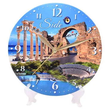 Side Themed Ceramic Wall Clock 20 Cm - 4